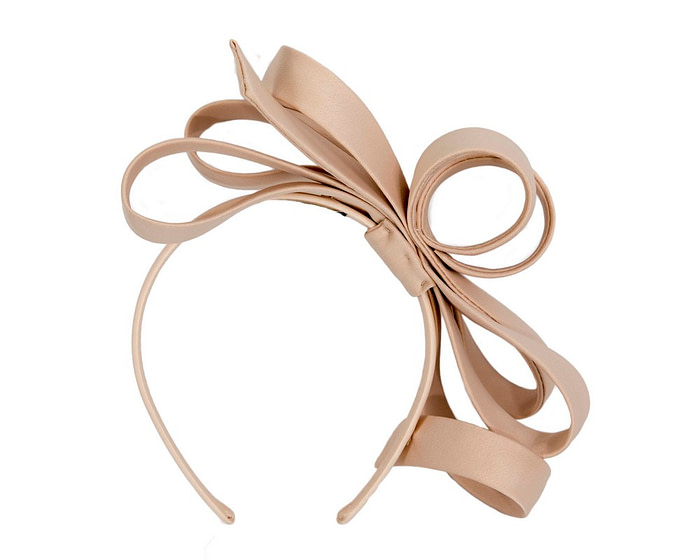 Nude bow racing fascinator by Max Alexander MA863 - Hats From OZ