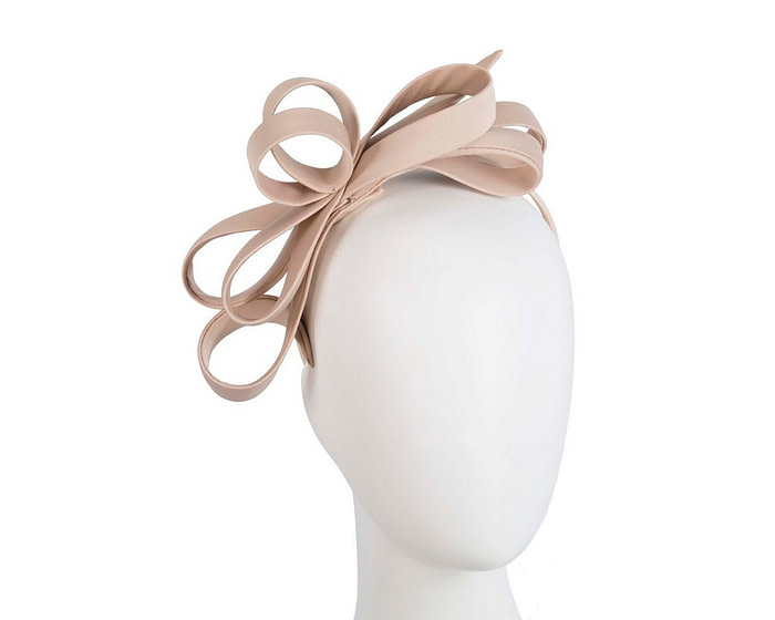 Nude bow racing fascinator by Max Alexander MA863 - Hats From OZ