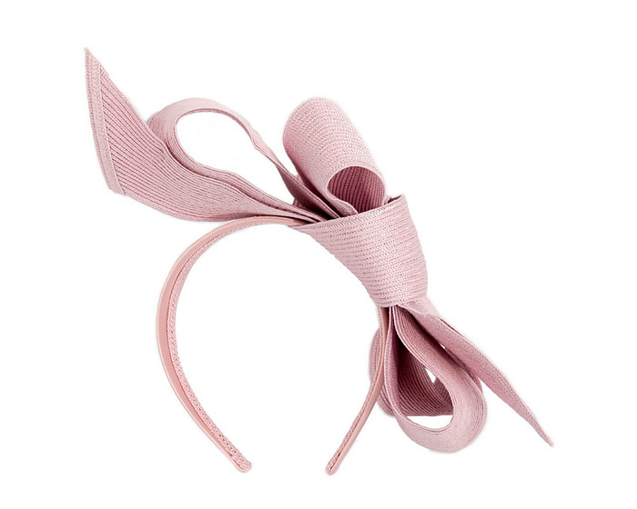 Large dusty pink bow racing fascinator by Max Alexander - Hats From OZ