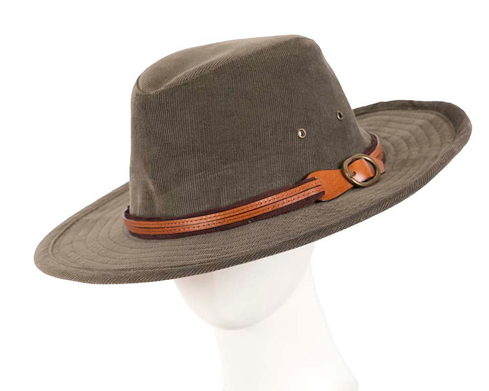 Charcoal corduroy Sheriff's Hat - Hats From OZ