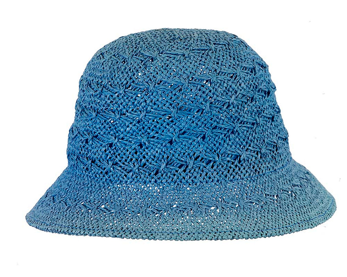 Crocheted cobalt blue cloche hat - Hats From OZ