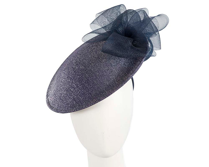 Large designers navy fascinator by Cupids Millinery - Hats From OZ