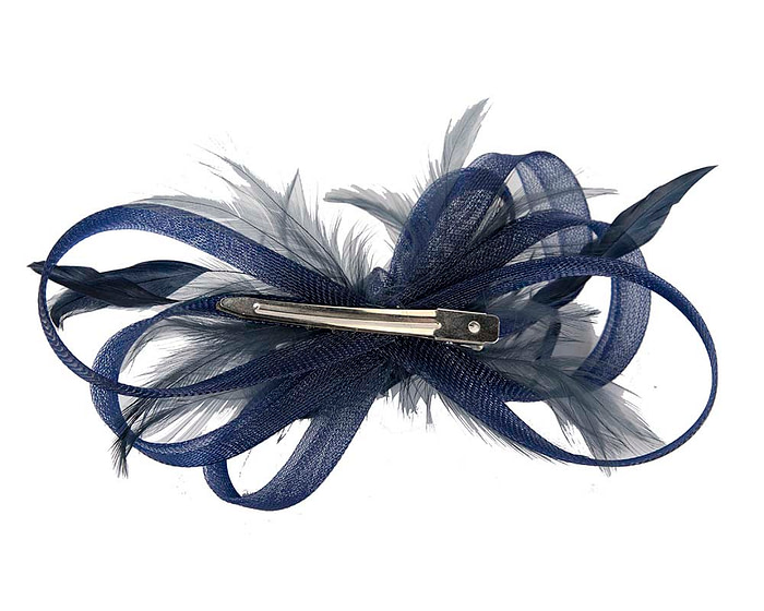 Custom made navy fascinator by Cupids Millinery - Hats From OZ