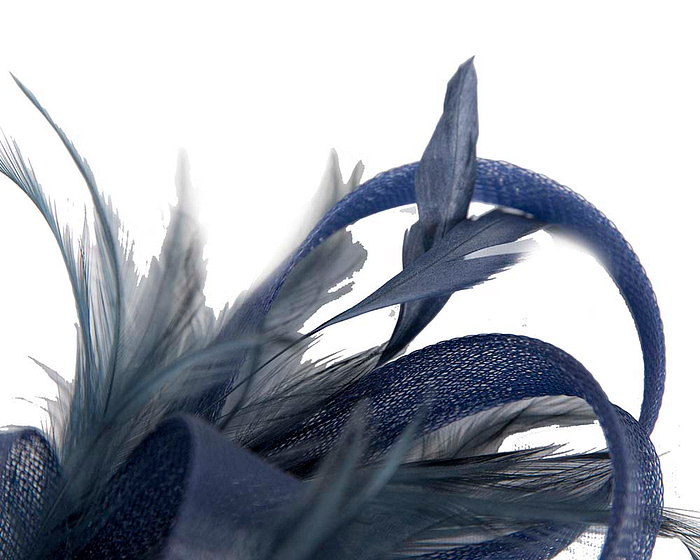 Custom made navy fascinator by Cupids Millinery - Hats From OZ