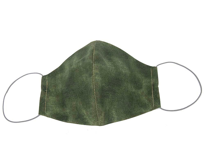 Comfortable re-usable cotton face mask with shades of green - Hats From OZ