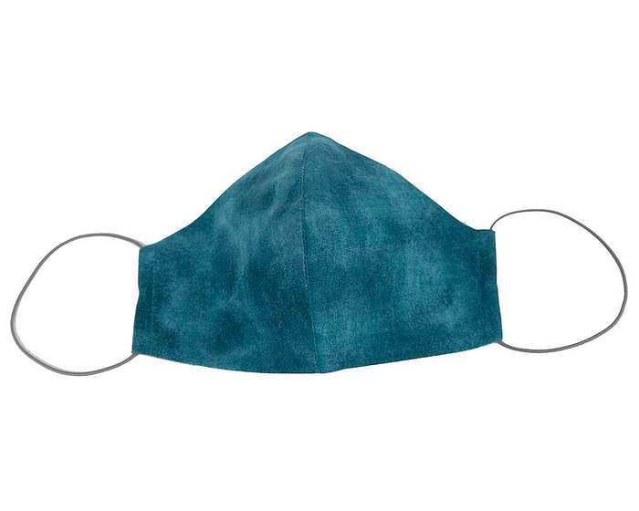 Comfortable re-usable cotton face mask with shades of blue - Hats From OZ