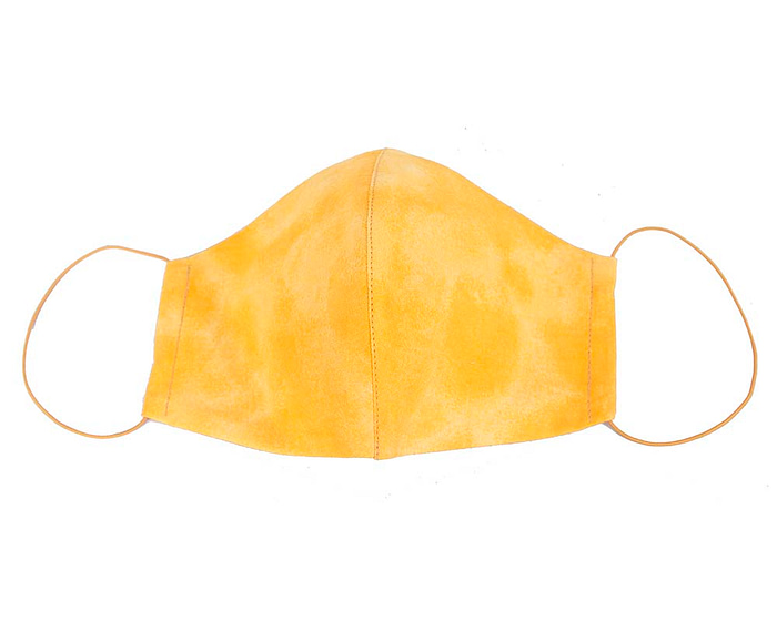 Comfortable re-usable cotton face mask with shades of yellow - Hats From OZ