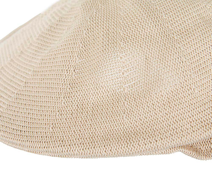 Beige knitted beak flat cap - Hats From OZ