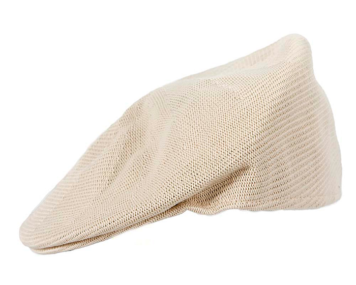 Beige knitted beak flat cap - Hats From OZ