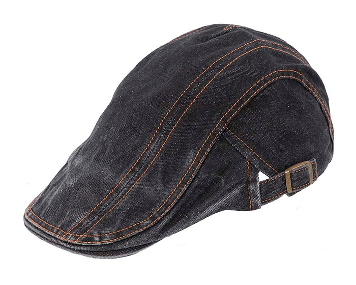 Black denim flat cap by Max Alexander - Hats From OZ