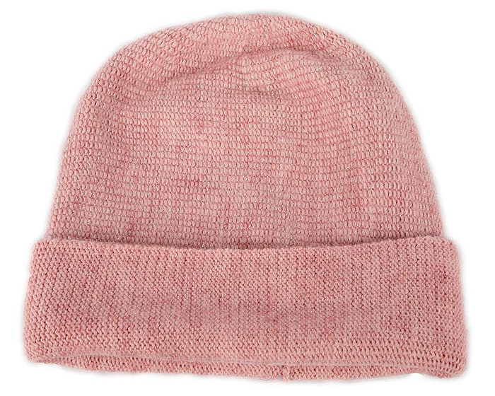 European made woven dusty pink beanie - Hats From OZ