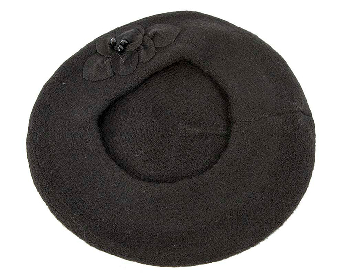 European made woven black beret - Hats From OZ