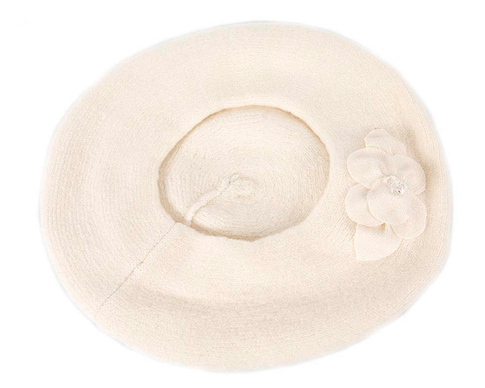 European made woven cream beret - Hats From OZ