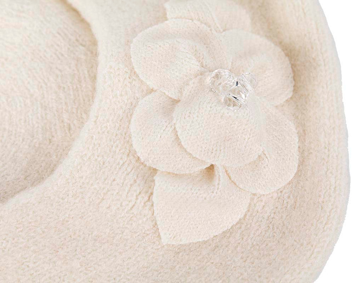 European made woven cream beret - Hats From OZ