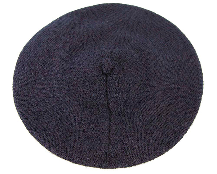 Woolen woven navy beret by Max Alexander - Hats From OZ