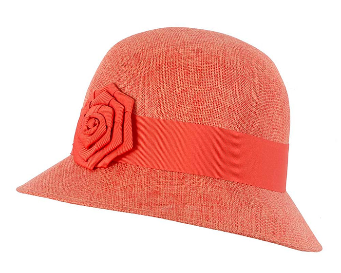 Orange cloche hat by Max Alexander - Hats From OZ