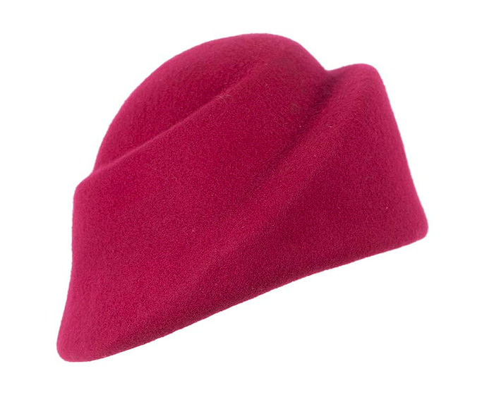 Unique fuchsia ladies winter felt fashion hat - Hats From OZ