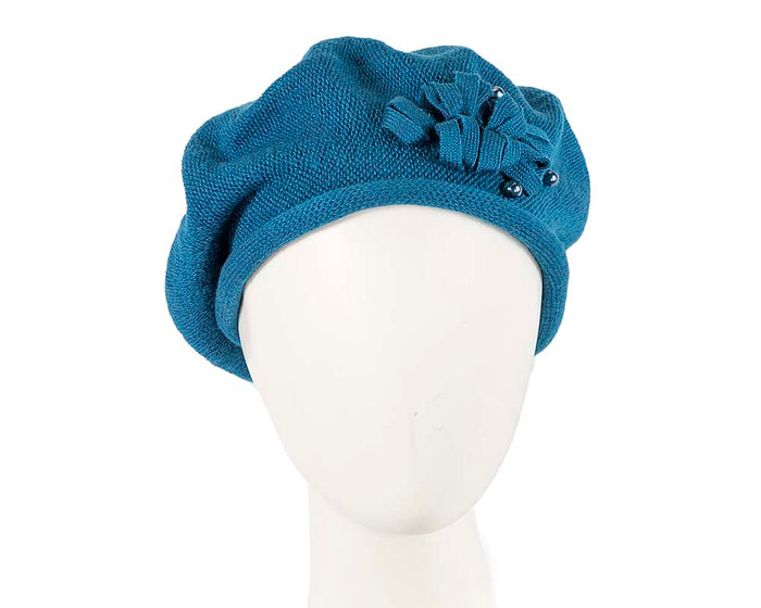 Woolen woven blue beret by Max Alexander