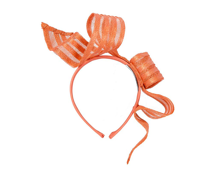 Stylish orange racing fascinator by Max Alexander - Hats From OZ