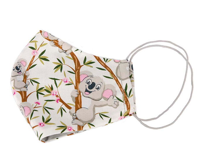 Comfortable re-usable cotton face mask Koala print - Hats From OZ