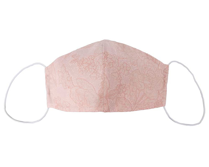 Comfortable re-usable cotton face mask pink flowers - Hats From OZ