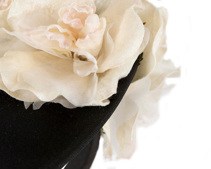 Black and cream flower fascinator by Fillies Collection - Hats From OZ