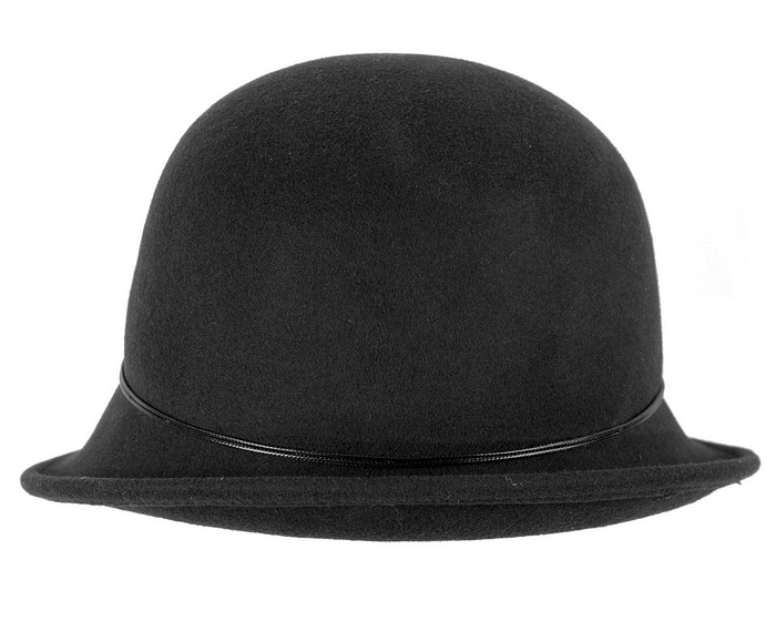 Black felt cloche hat by Max Alexander - Hats From OZ