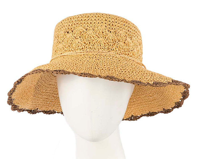 Soft wide brim ladies summer casual beach hat CS016NT - Hats From OZ