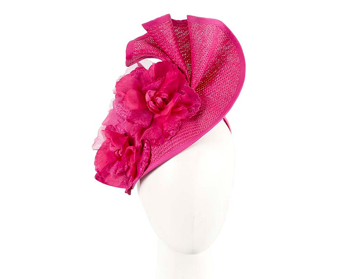 Fuchsia Melbourne Cup races fascinator by Fillies Collection