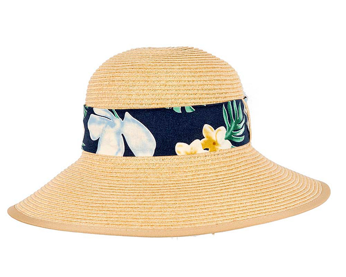 Straw wide brimmed ladies summer beach hat - Hats From OZ