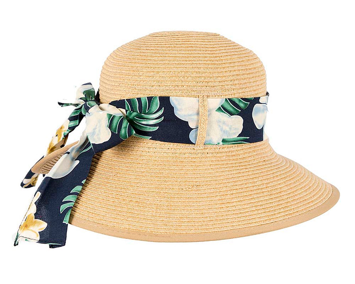 Straw wide brimmed ladies summer beach hat - Hats From OZ