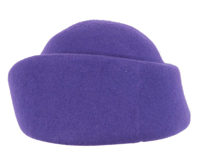 Unique purple ladies winter felt fashion hat - Image 6