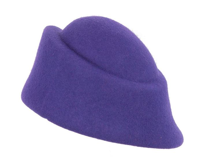 Unique purple ladies winter felt fashion hat - Image 4