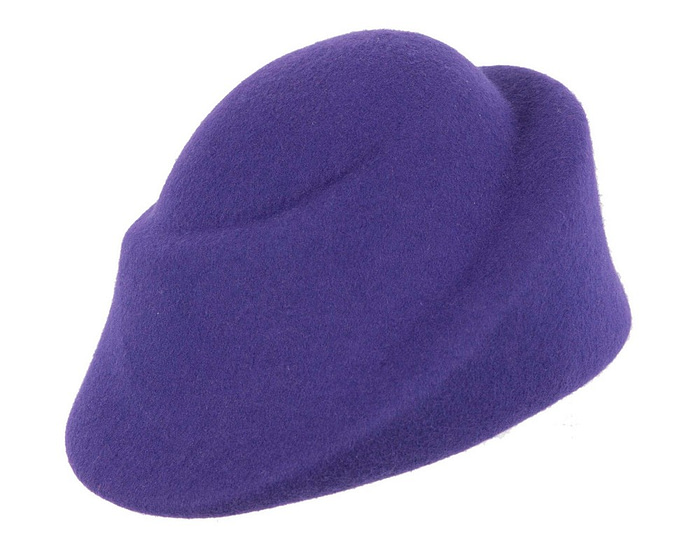 Unique purple ladies winter felt fashion hat - Hats From OZ