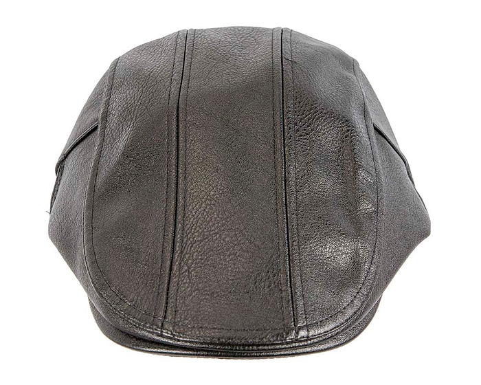 Black leather flat cap by Max Alexander M136 - Hats From OZ