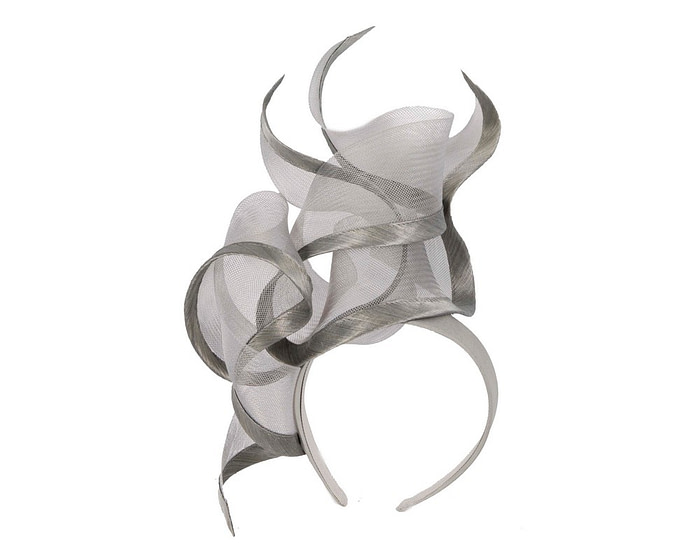 Bespoke silver racing fascinator by Fillies Collection S253 - Hats From OZ