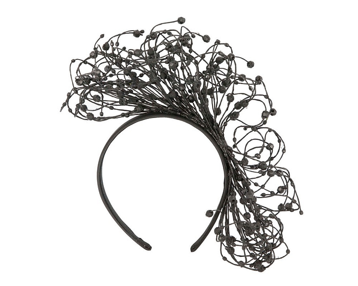 Bespoke black wire fascinator by Fillies Collection - Hats From OZ