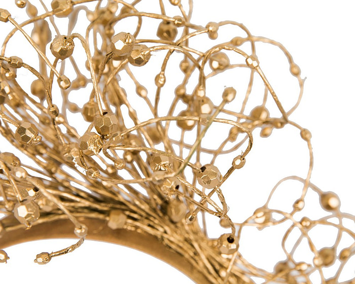 Bespoke gold wire fascinator by Fillies Collection - Hats From OZ