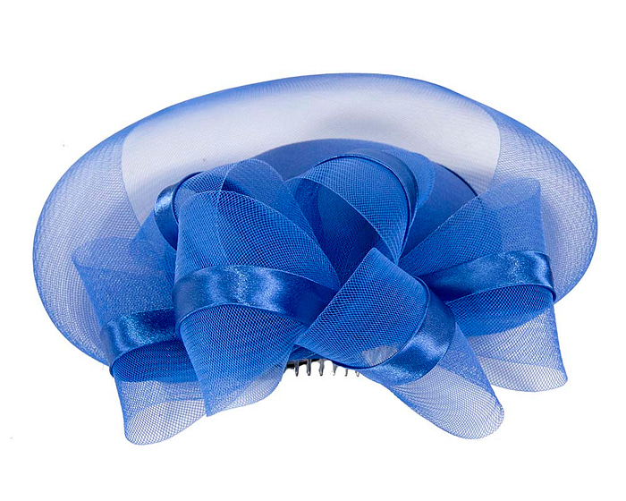 Royal blue custom made cocktail pillbox hat - Hats From OZ