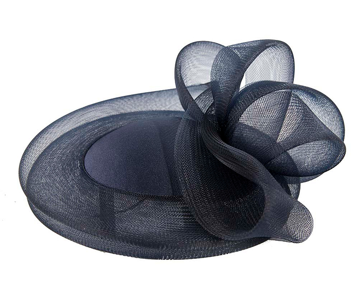 Dark Navy Custom Made Cocktail Hat - Hats From OZ