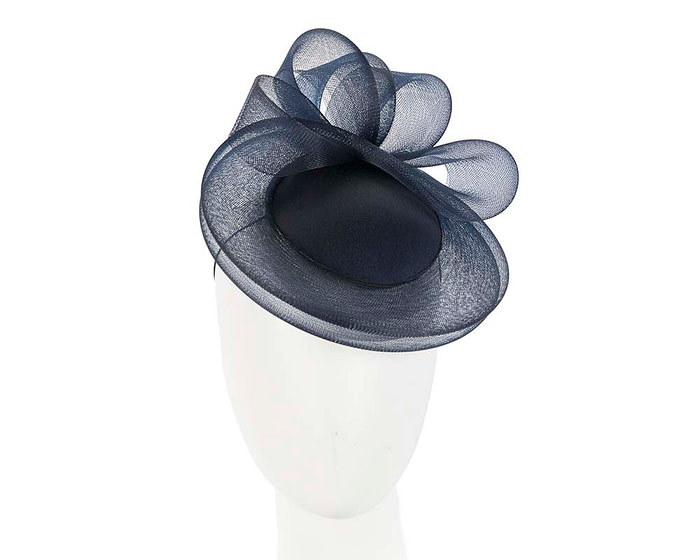 Dark Navy Custom Made Cocktail Hat - Hats From OZ