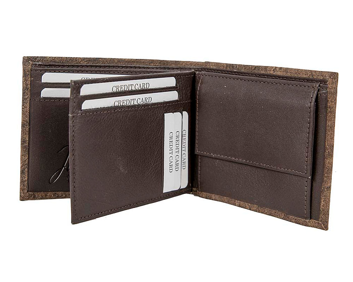 Stonewash Kangaroo Leather Mens Wallet Two Fold - Image 4