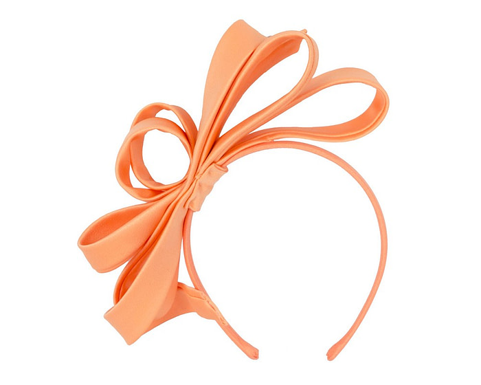 Orange bow racing fascinator by Max Alexander MA863 - Hats From OZ