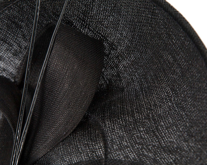 Large black sinamay fascinator by Max Alexander MA872 - Hats From OZ