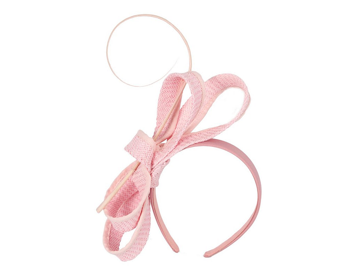 Pink loops and feather fascinator by Max Alexander - Hats From OZ