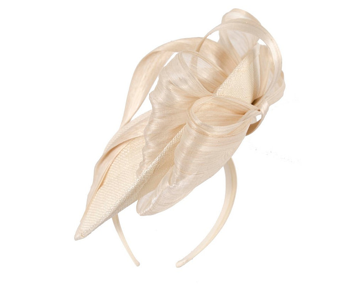 Cream fascinator with bow by Fillies Collection - Hats From OZ