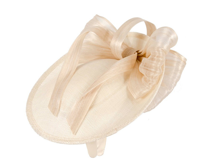 Cream fascinator with bow by Fillies Collection - Hats From OZ