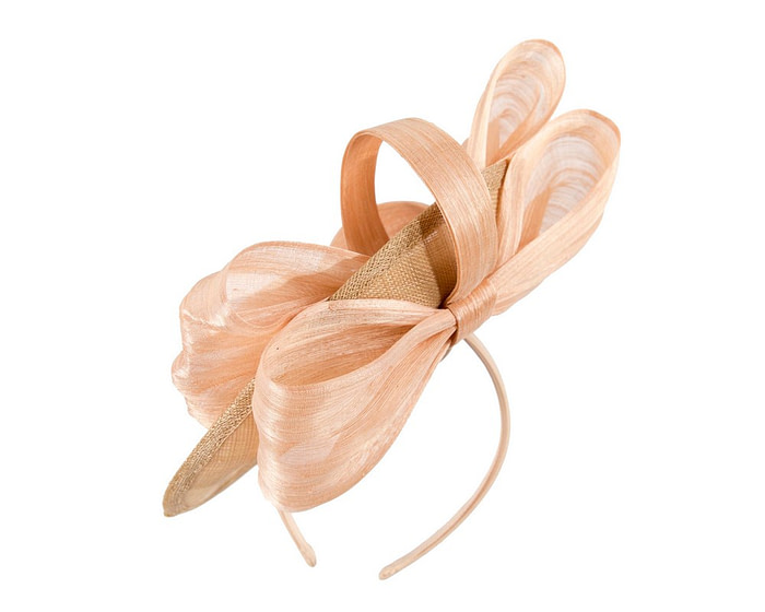 Nude fascinator with bow by Fillies Collection - Hats From OZ