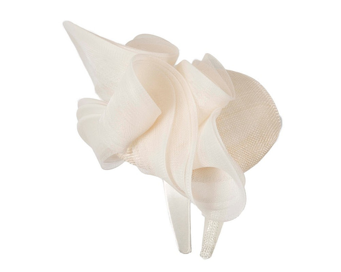 Cream racing fascinator by Fillies Collection S255 - Hats From OZ