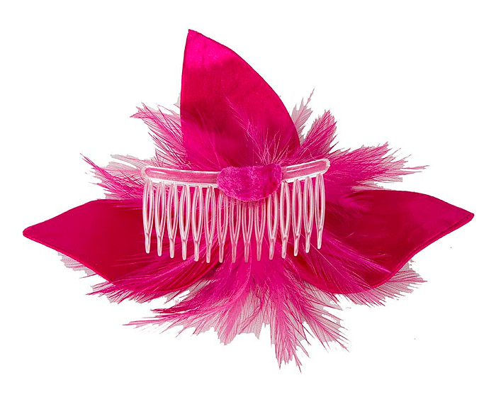 Fuchsia fascinator headpiece for wedding and races - Hats From OZ